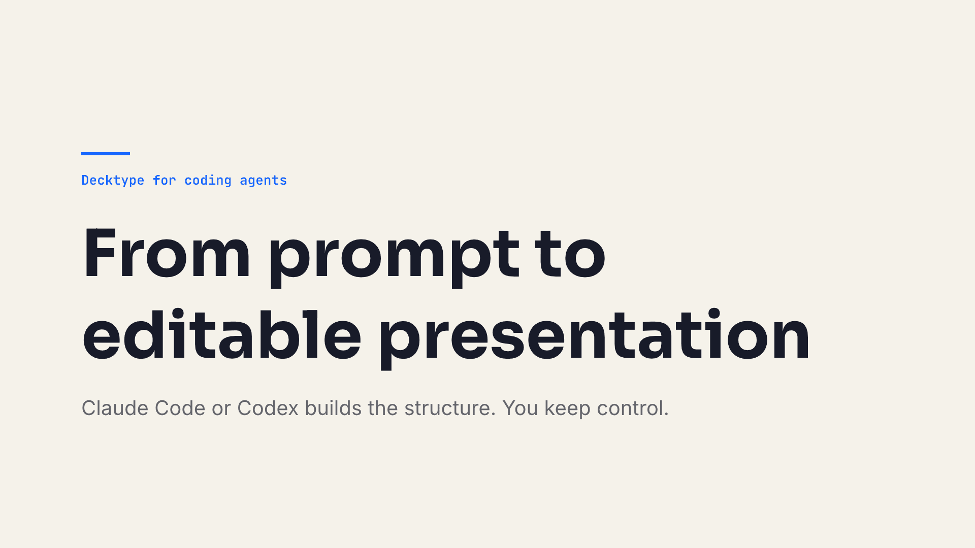 Decktype render illustrating Claude Code PowerPoint: Build Editable Presentations with Decktype