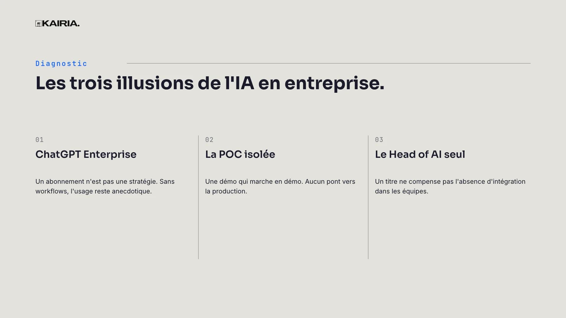 The three illusions of enterprise AI