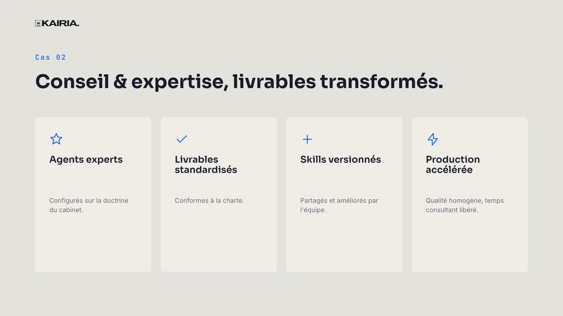 Case 02: consulting, transformed deliverables