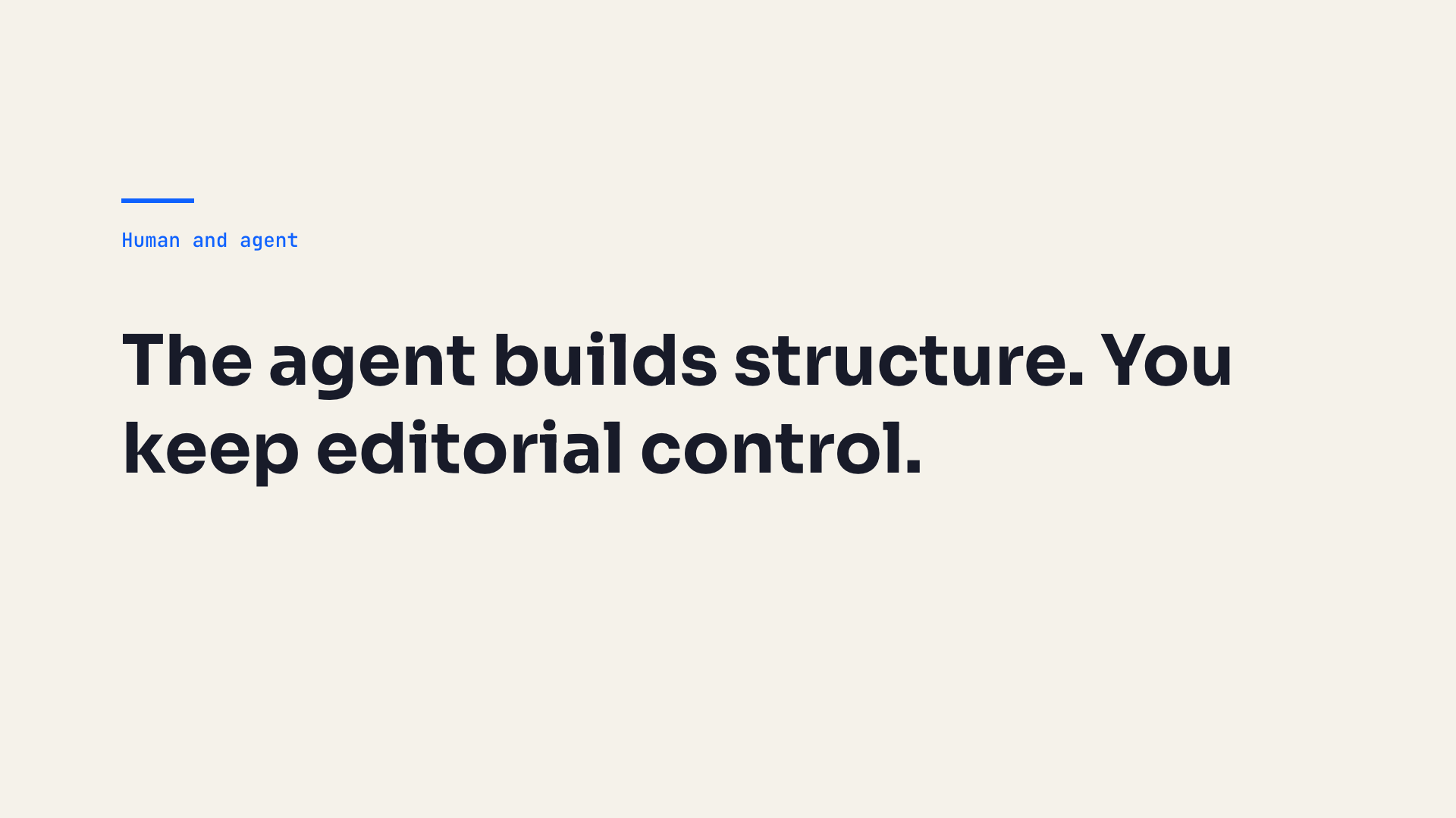 A statement slide rendered by Decktype