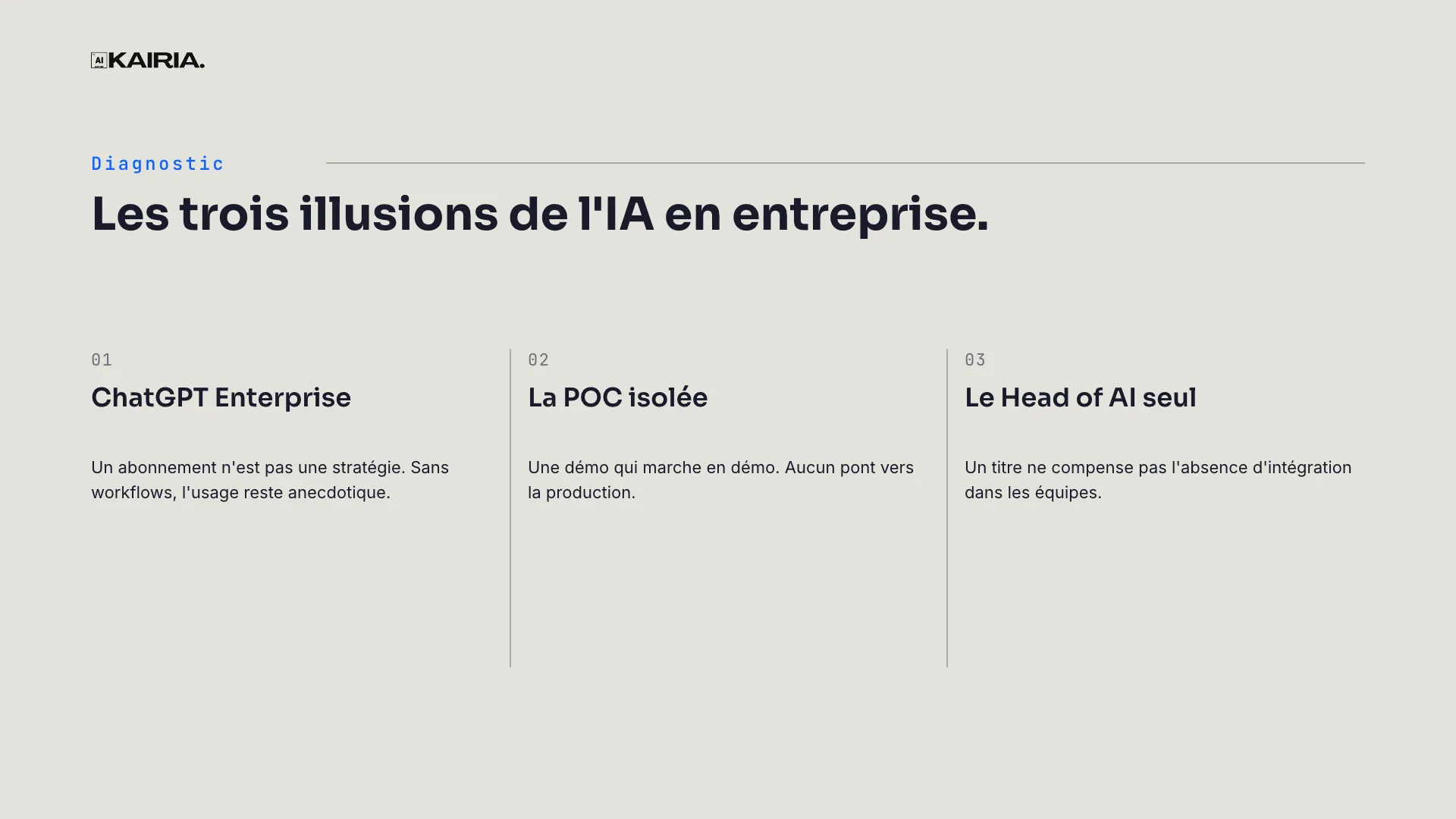 The three illusions of enterprise AI