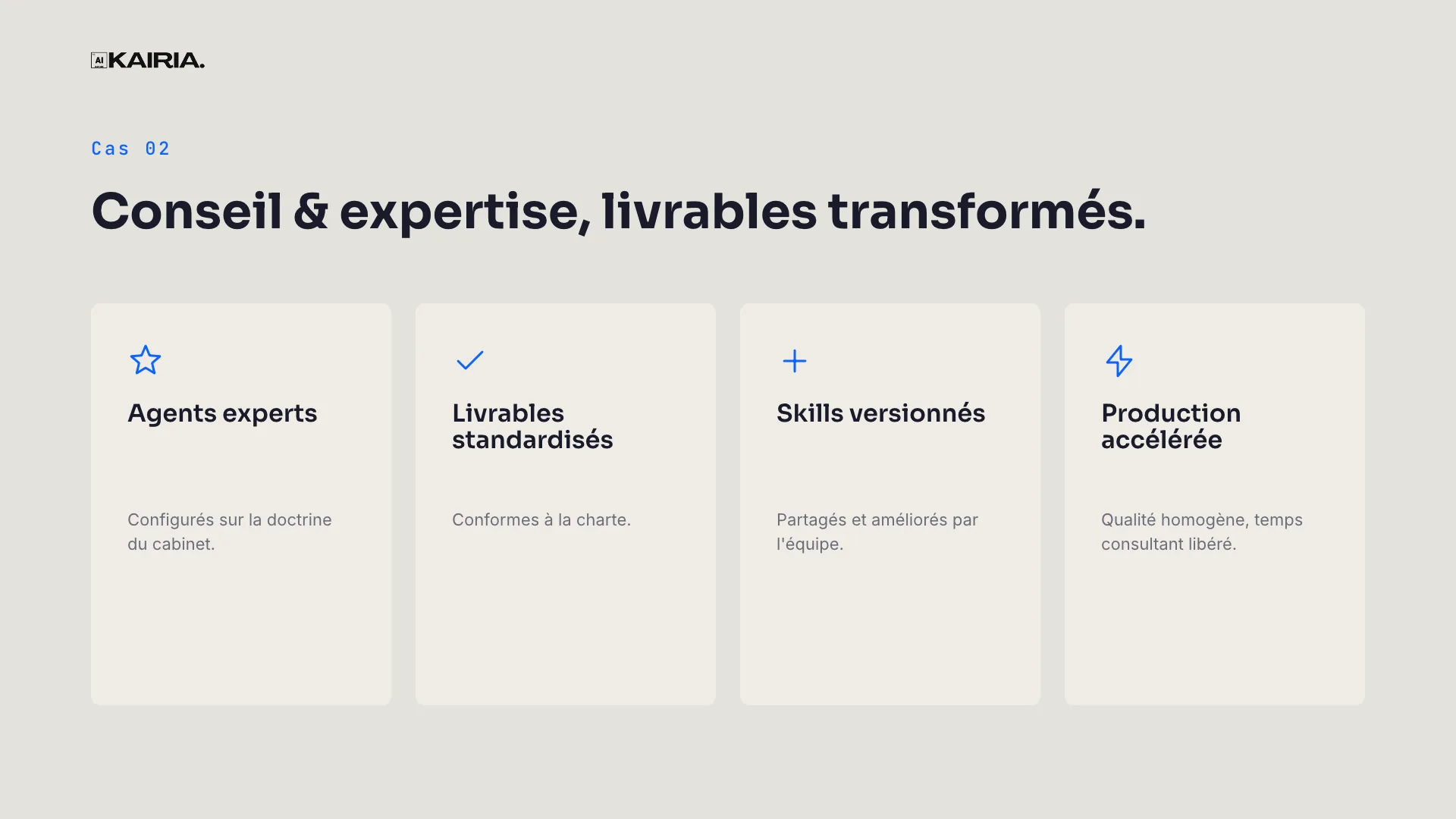 Case 02: consulting, transformed deliverables